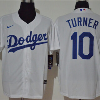 Dodgers 10 Justin Turner White 2020 Nike Cool Base Jersey
