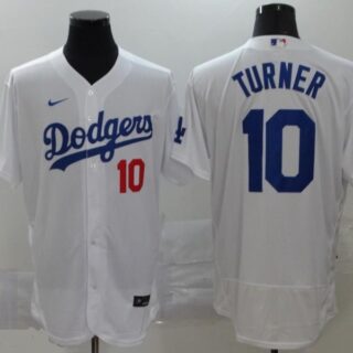 Dodgers 10 Justin Turner White 2020 Nike Flexbase Jersey