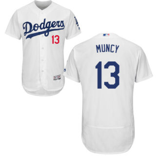 Dodgers #13 Max Muncy White Flexbase Authentic Collection Stitched Baseball Jersey