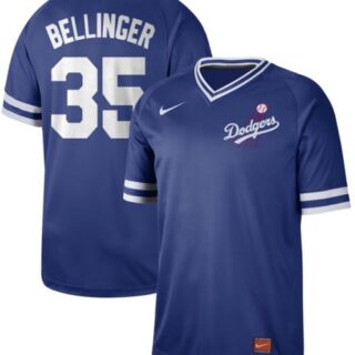 Dodgers #35 Cody Bellinger Royal Authentic Cooperstown Collection Stitched Baseball Jersey