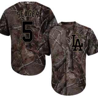 Dodgers #5 Corey Seager Camo Realtree Collection Cool Base Stitched Youth Baseball Jersey