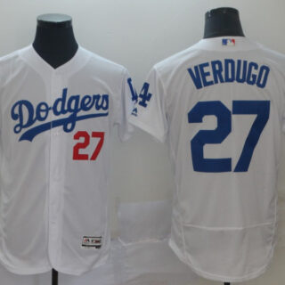 Dodgers 27 Alex Verdugo White Flexbase Jersey
