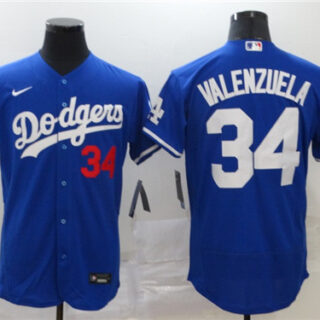 Dodgers 34 Fernando Valenzuela Royal 2020 Nike Flexbase Jersey