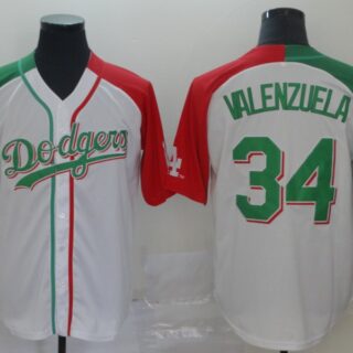 Dodgers 34 Fernando Valenzuela White Mexican Heritage Culture Night Jersey Mexico