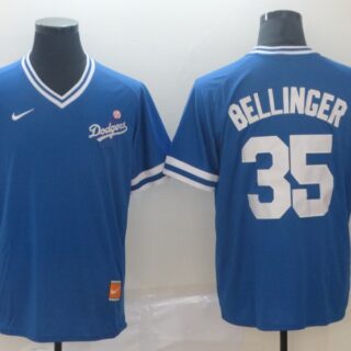 Dodgers 35 Cody Bellinger Blue Throwback Jersey