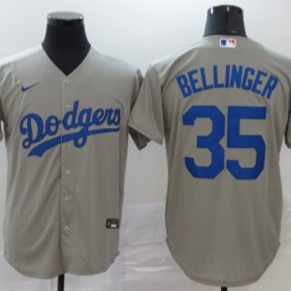 Dodgers 35 Cody Bellinger Gray 2020 Nike Cool Base Jersey
