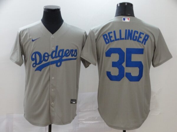 Dodgers 35 Cody Bellinger Gray 2020 Nike Cool Base Jersey