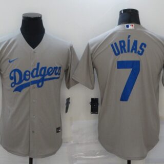 Dodgers 7 Julio Urias Gray 2020 Nike Cool Base Jersey