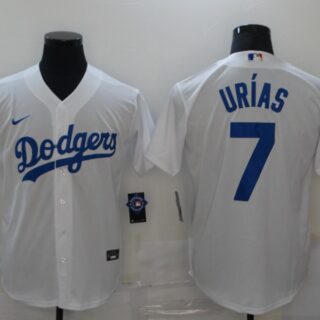 Dodgers 7 Julio Urias White 2020 Nike Cool Base Jersey