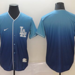 Dodgers Blank Blue Drift Fashion Jersey