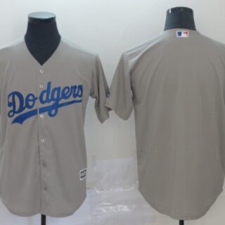 Dodgers Blank Gray Cool Base Jersey