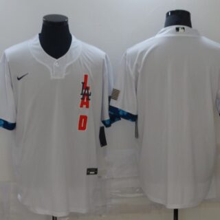 Dodgers Blank White Nike 2021 MLB All-Star Cool Base Jersey