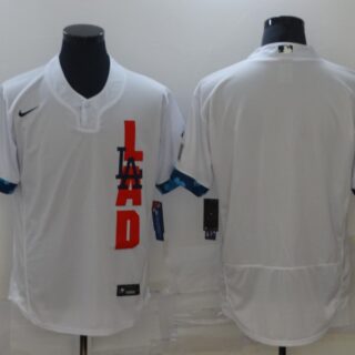Dodgers Blank White Nike 2021 MLB All-Star Flexbase Jersey