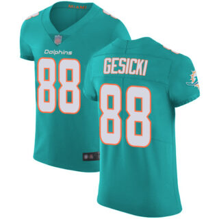 Dolphins #88 Mike Gesicki Aqua Green Team Color Men's Stitched Football Vapor Untouchable Elite Jersey