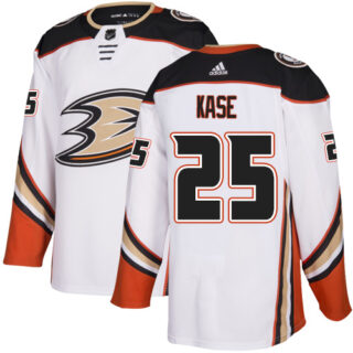 Ducks #25 Ondrej Kase White Road Authentic Stitched Hockey Jersey