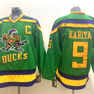 Ducks 9 Paul Kariya Green CCM Jersey