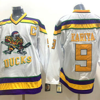 Ducks 9 Paul Kariya White CCM Jersey