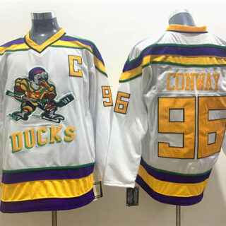 Ducks 96 Charlie Conway White CCM Jersey