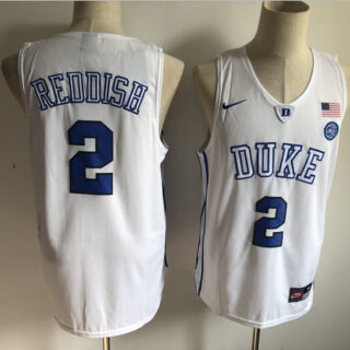 Duke Blue Devils 2 Cam Reddish White Nike College Basketball Jersey