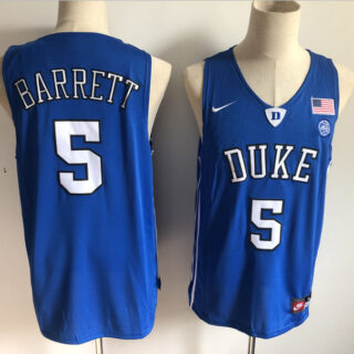 Duke Blue Devils 5 RJ Barrett Blue Nike College Basketball Jersey