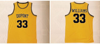 Dupont High School 33 Jason Williams Yellow Basketball Jersey