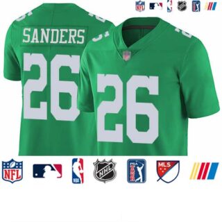 Eagles #26 Miles Sanders Green Men's Stitched Football Limited Rush Jersey