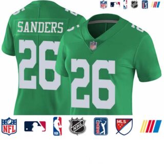 Eagles #26 Miles Sanders Green Women's Stitched Football Limited Rush Jersey
