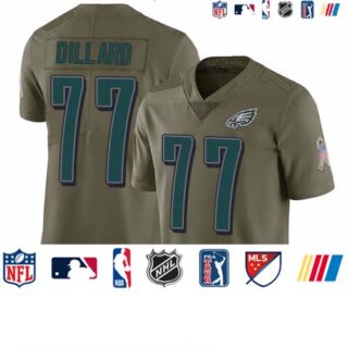 Eagles #77 Andre Dillard Olive Men's Stitched Football Limited 2017 Salute To Service Jersey