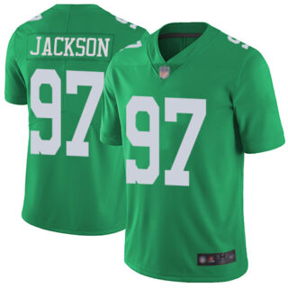 Eagles #97 Malik Jackson Green Men's Stitched Football Limited Rush Jersey