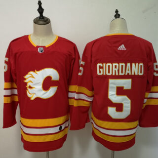 Flames 5 Mark Giordano Adidas Jersey