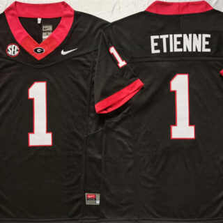 Georgia Bulldogs #1 Trevor Etienne Black F.U.S.E Stitched Jersey