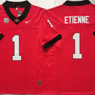 Georgia Bulldogs #1 Trevor Etienne Red F.U.S.E Stitched Jersey