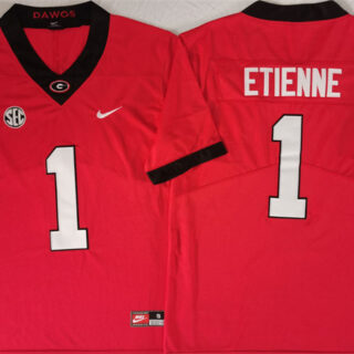 Georgia Bulldogs #1 Trevor Etienne Red Stitched Jersey