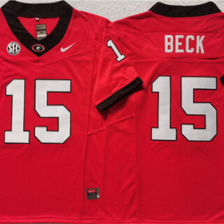 Georgia Bulldogs #15 Carson Beck Red F.U.S.E Stitched Jersey