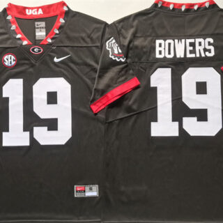 Georgia Bulldogs #19 Brock Bowers Black Stitched Jersey