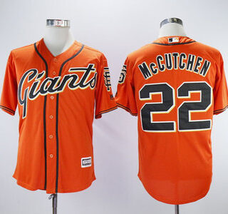 Giants 22 Andrew McCutchen Orange Cool Base Jersey