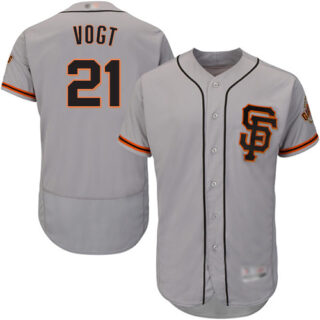 Giants #21 Stephen Vogt Grey Flexbase Authentic Collection Road 2 Stitched Baseball Jerseys