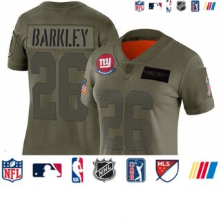 Giants #26 Saquon Barkley Camo Women's Stitched Football Limited 2019 Salute to Service Jersey