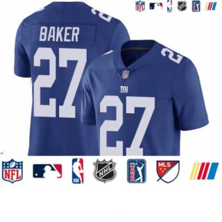 Giants #27 Deandre Baker Royal Blue Team Color Youth Stitched Football Vapor Untouchable Limited Jersey
