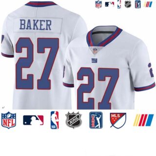 Giants #27 Deandre Baker White Men's Stitched Football Limited Rush Jersey