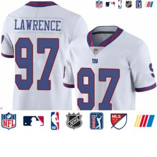 Giants #97 Dexter Lawrence White Youth Stitched Football Limited Rush Jersey