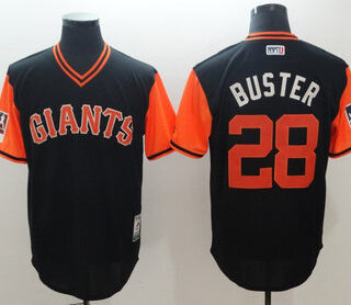 Giants 28 Buster Posey Buster Black 2018 Players' Weekend Authentic Team Jersey