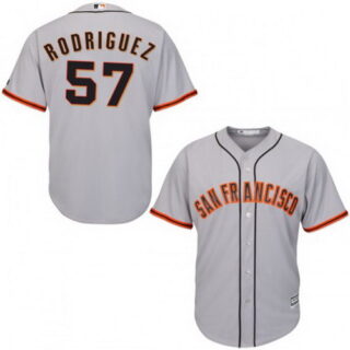 Giants 57 Derek Rodriguez Gray Youth Cool Base Jersey