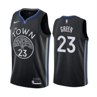 Men's Golden State Warriors #23 Draymond Green Black 2019-20 City Custom Jersey