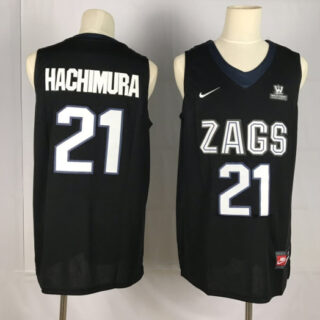 Gonzaga Bulldogs 21 Rui Hachimura Black College Basketball Jersey