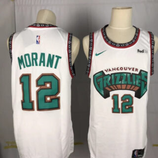 Grizzlies 12 Ja Morant White Nike Swingman Jersey