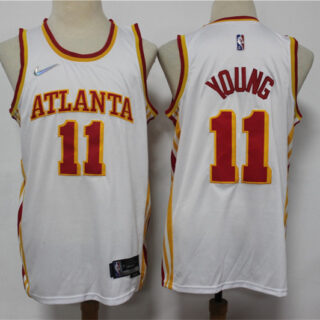 Hawks 11 Trae Young White Nike Diamond 75th Anniversary City Edition Swingman Jersey