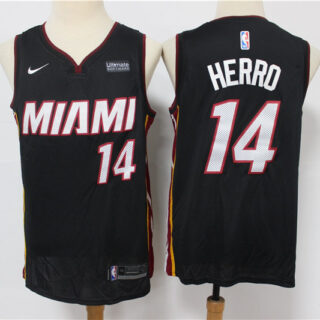 Heat 14 Tyler Herro Black Nike Swingman Jersey