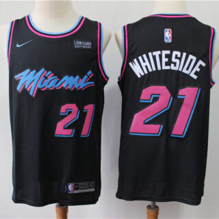 Heat 21 Hassan Whiteside Black City Edition Nike Swingman Jersey