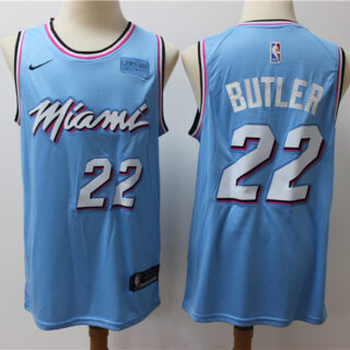 Heat 22 Jimmy Butler Light Bule Nike Swingman Jersey